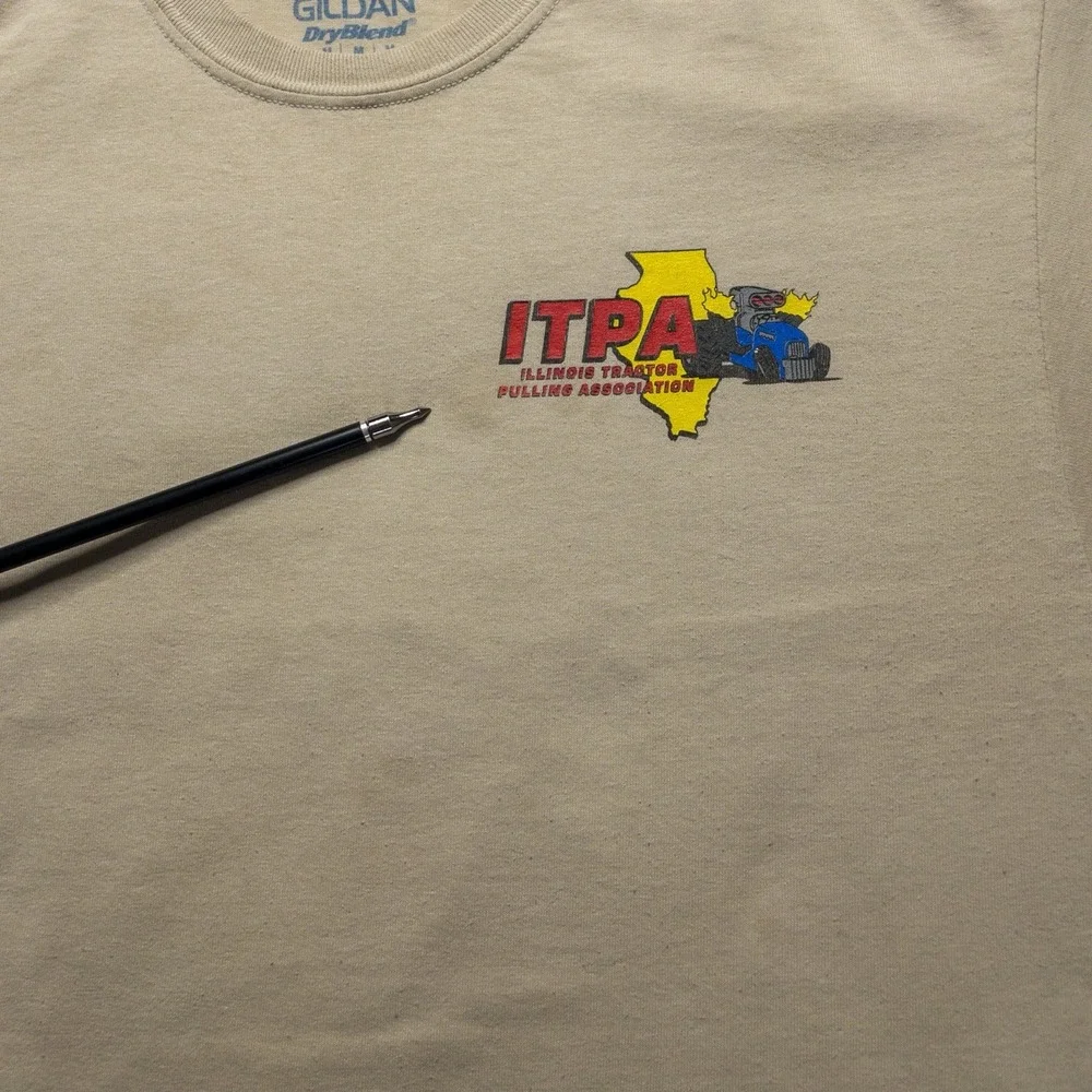 Vintage Y2k ITPA Tractor Pulling Shirt M Race Car Graphic Illinois Event Tee - Picture 5 of 10